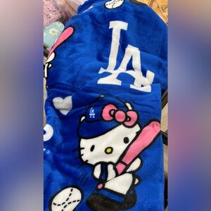 Hello kitty LA baseball blanket.